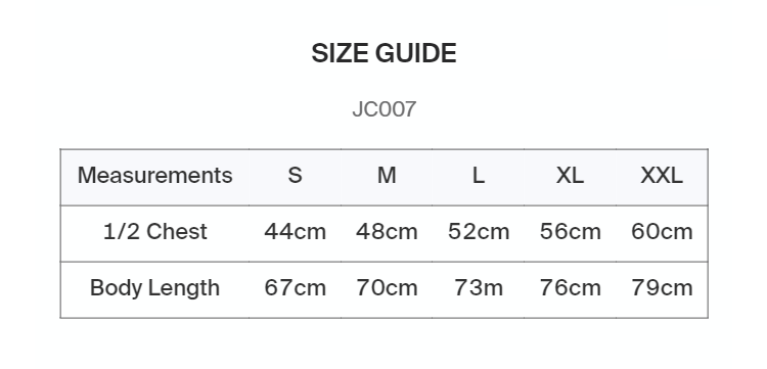 Men's Cool Vest French Navy - Size Guide